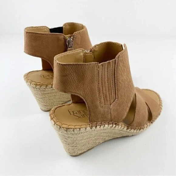 Franco Sarto Brown Nola Espadrille Wedge Sandals Size 9 NEW - Picture 10 of 12